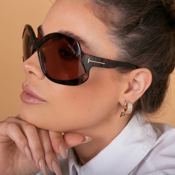 - Authentic 💯-New🔥🔥 TOM FORD CHEYENNE TF903 52E Oversized Sunglasses - Picture 3 of 14